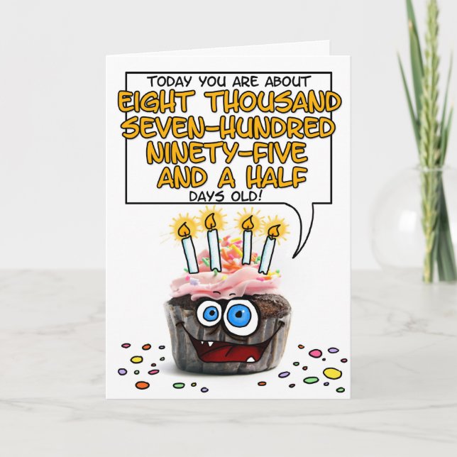 Happy Birthday Cupcake - 24 years old Card (Front)