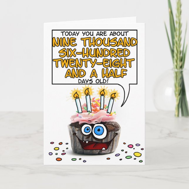 Happy Birthday Cupcake - 26 years old Card (Front)