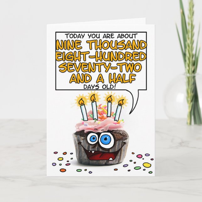 Happy Birthday Cupcake - 27 years old Card (Front)