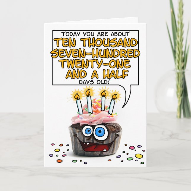 Happy Birthday Cupcake - 29 years old Card (Front)