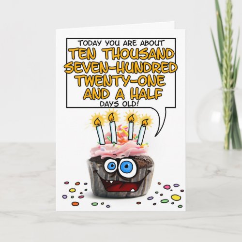 Happy Birthday Cupcake _ 29 years old Card