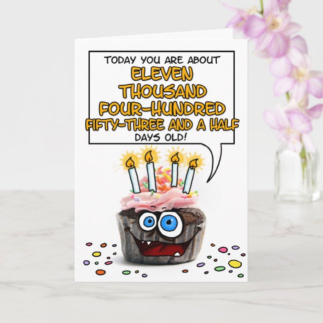 Happy Birthday Cupcake - 31 years old Card | Zazzle