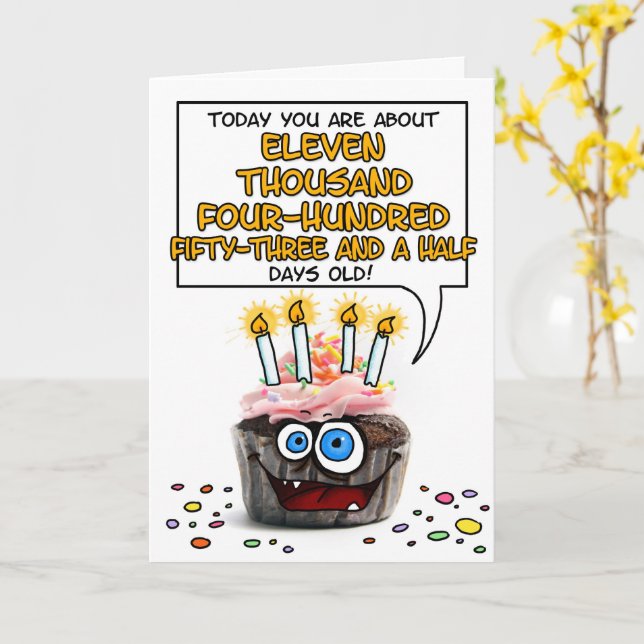Happy Birthday Cupcake - 31 years old Card | Zazzle
