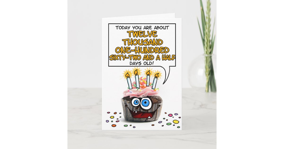 happy-birthday-cupcake-33-years-old-card-zazzle