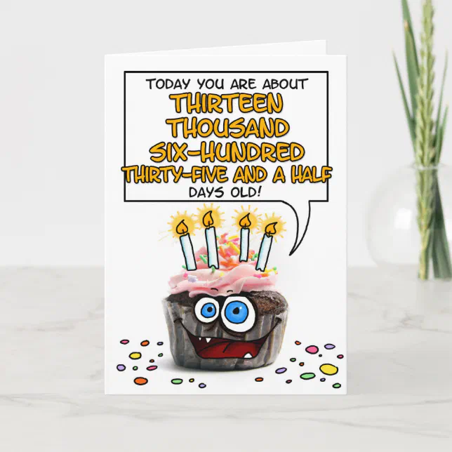 Happy Birthday Cupcake - 37 years old Card | Zazzle
