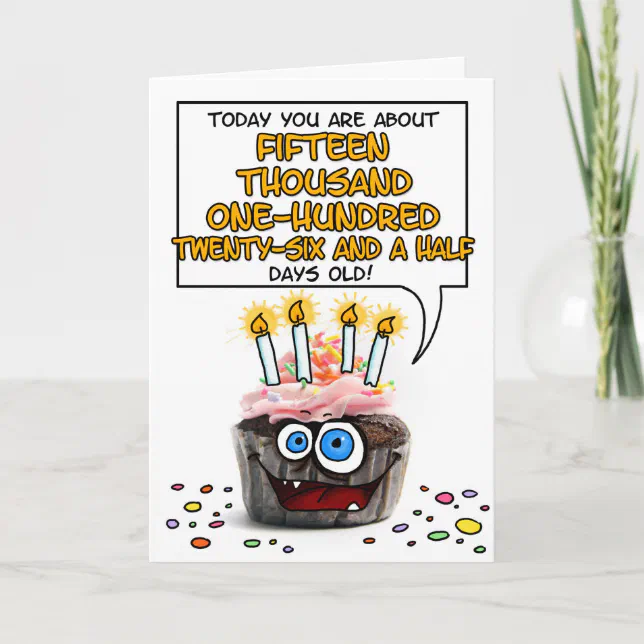 Happy Birthday Cupcake - 41 years old Card | Zazzle