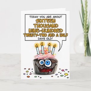 Happy Birthday Cupcake - 46 years old Card
