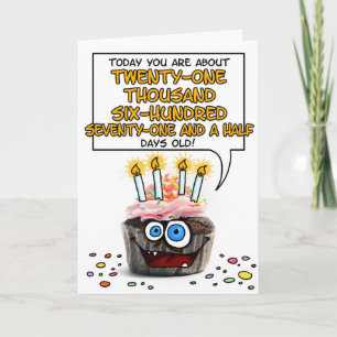 Happy Birthday Cupcake - 59 years old Card