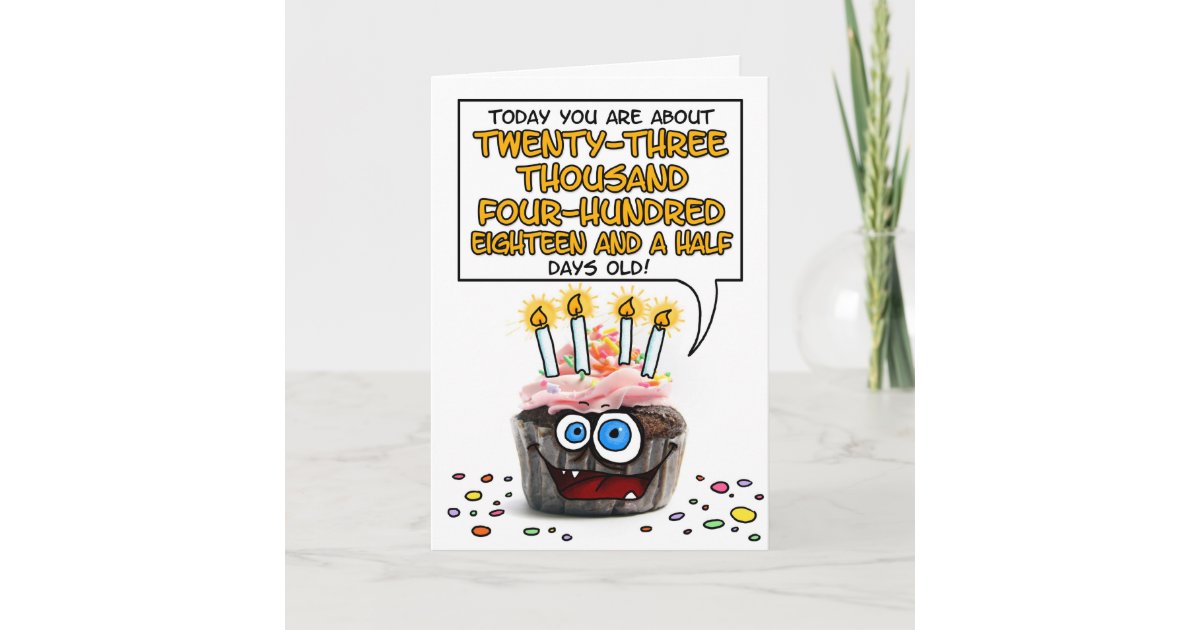 happy-birthday-cupcake-64-years-old-card-zazzle