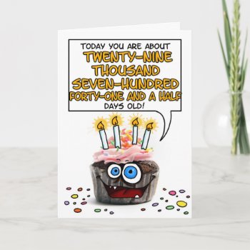 Happy Birthday Cupcake - 81 Years Old Card by cfkaatje at Zazzle