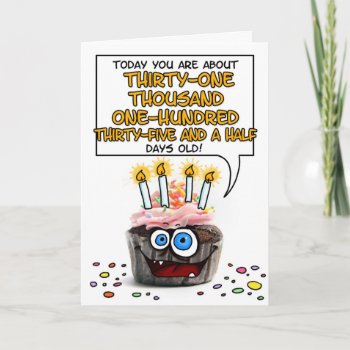 Happy Birthday Cupcake - 85 Years Old Card by cfkaatje at Zazzle