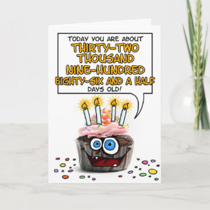 Happy Birthday Cupcake - 90 years old Card