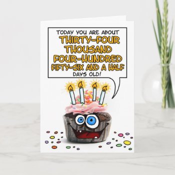 Happy Birthday Cupcake - 94 Years Old Card by cfkaatje at Zazzle