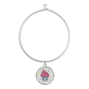 Happy Birthday Cupcake bangle bracelet