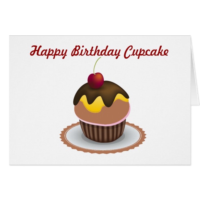 Happy Birthday Cupcake Card