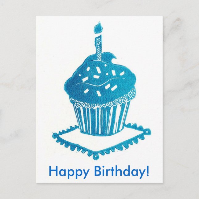 Happy Birthday Cupcake Card (Front)
