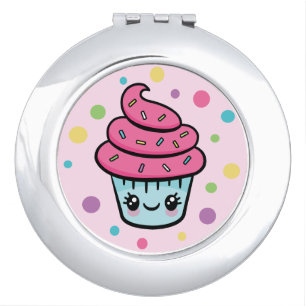 Happy Birthday Cupcake compact mirror