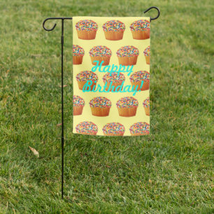 Happy Birthday Cupcake! Garden Flag