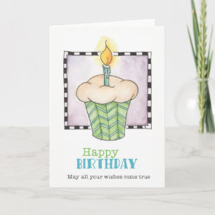 Happy Birthday Cupcake Greeting Card