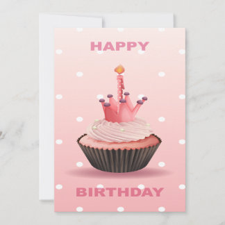 happy birthday cupcake holiday card