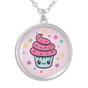 Happy Birthday Cupcake necklace