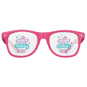 Happy Birthday Cupcake Retro Sunglasses