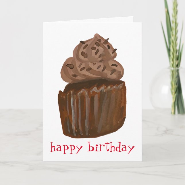 HAPPY BIRTHDAY CUPCAKE Sweet Treat Card (Front)