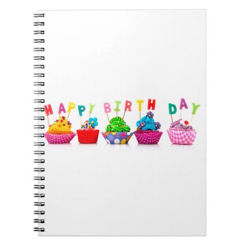 Happy Birthday Cupcakes Notebook