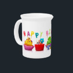 Happy Birthday Cupcakes - Pitcher<br><div class="desc">Happy Birthday Cupcakes - Pitcher</div>