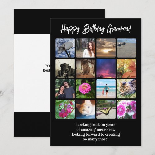 Happy Birthday Custom 16 Photo Picture Collage