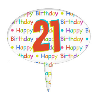 Happy Birthday Custom Age Number Cake Topper