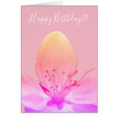 Happy Birthday Custom Floral Greeting Card (Front)