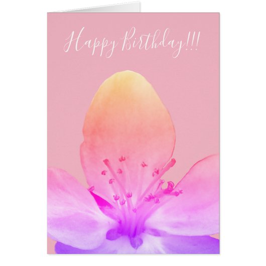 Happy Birthday Custom Floral Greeting Card (Front)