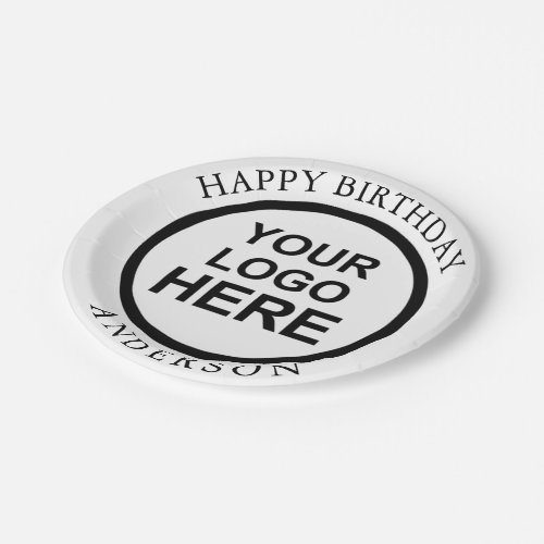 Happy Birthday Custom Logo Paper Plate