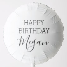 Happy Birthday Custom Name Black and White 