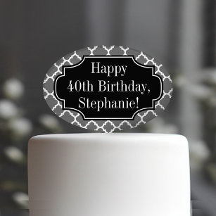 6 Happy Birthday Cake Topper - Bold, Acrylic or Wood