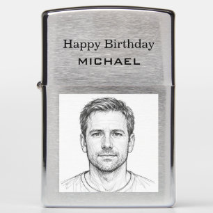 Happy Birthday Custom Name Photo  Zippo Lighter