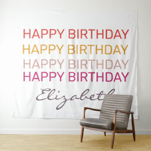 Happy Birthday custom name   Tapestry