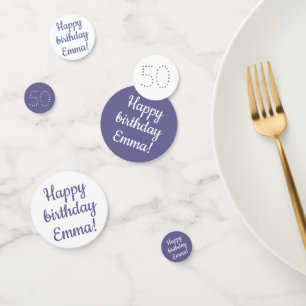 Happy Birthday - Custom Personalized Red & White C Confetti