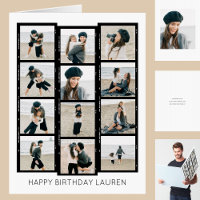 Happy Birthday Custom Photo Film Strip Big Card