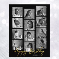 Happy Birthday Custom Photo Film Strip Script Big