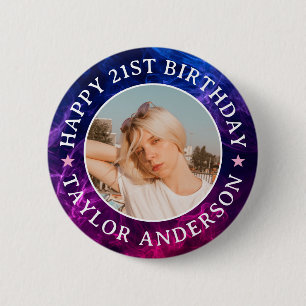 Happy Birthday Custom Photo Smoke Smoky Effect Button