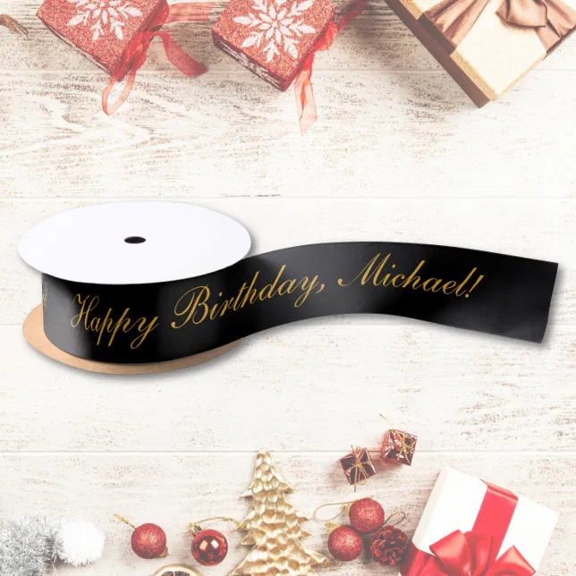 Customized birthday store ribbon