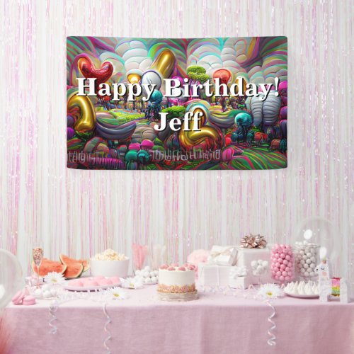 Happy Birthday custom Vinyl Banner 3 x 5 Banner