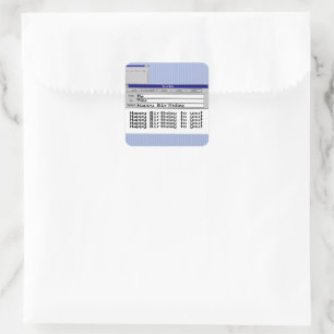 Happy Birthday Custom Windows 95 Computer Theme Square Sticker