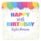 Happy Birthday Custom Year Name Colorful Balloons