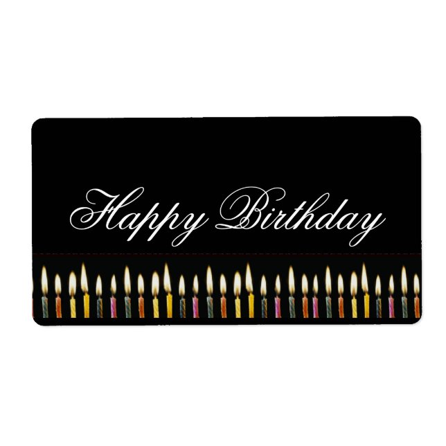 Happy Birthday Customizable Label (Front)