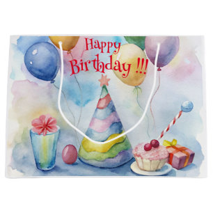 Happy Birthday!! Customizable Large Gift Bag