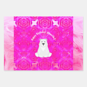 Happy Birthday! Customizable Name Wrapping Paper Sheets