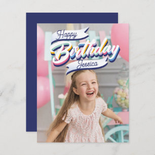Happy Birthday Customizable Note Card
